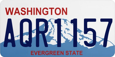 WA license plate AQR1157
