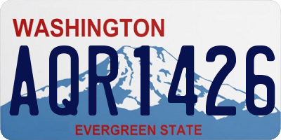 WA license plate AQR1426