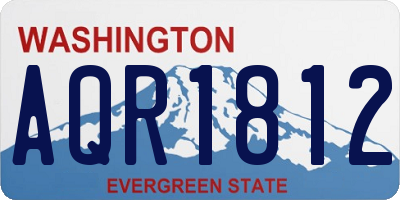 WA license plate AQR1812