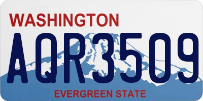 WA license plate AQR3509