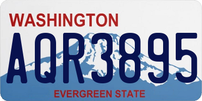 WA license plate AQR3895
