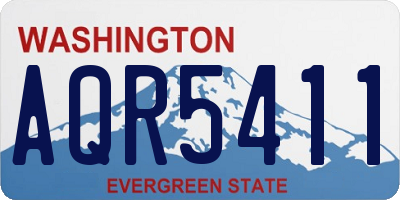 WA license plate AQR5411