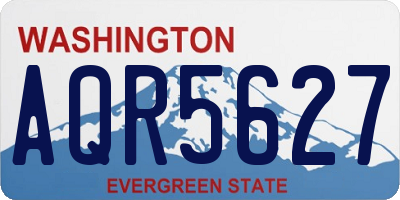 WA license plate AQR5627
