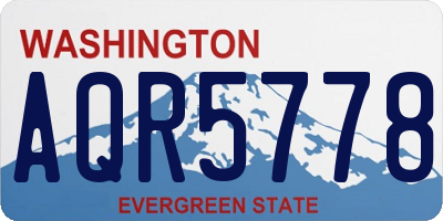 WA license plate AQR5778