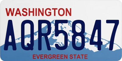 WA license plate AQR5847