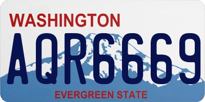 WA license plate AQR6669