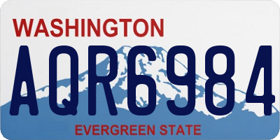 WA license plate AQR6984