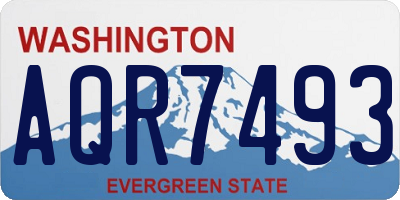 WA license plate AQR7493