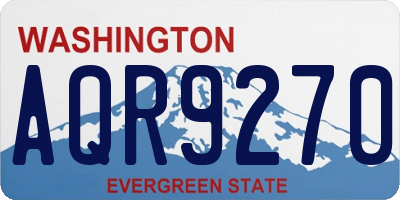 WA license plate AQR9270
