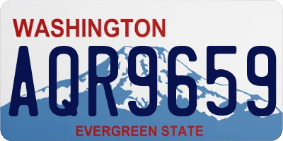 WA license plate AQR9659