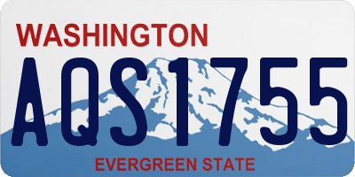 WA license plate AQS1755