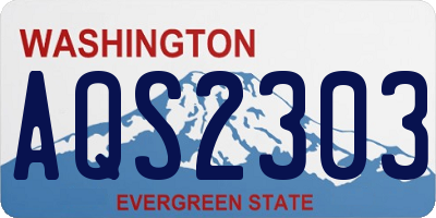 WA license plate AQS2303