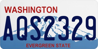 WA license plate AQS2329