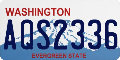 WA license plate AQS2336