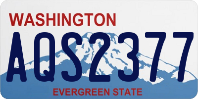 WA license plate AQS2377