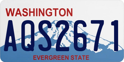 WA license plate AQS2671