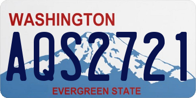 WA license plate AQS2721