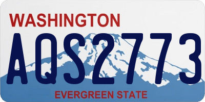 WA license plate AQS2773