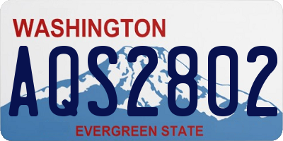 WA license plate AQS2802