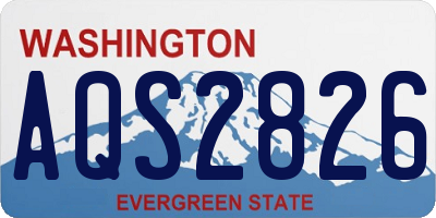 WA license plate AQS2826