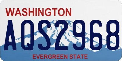 WA license plate AQS2968