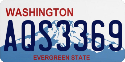 WA license plate AQS3369