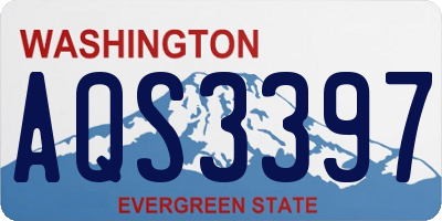 WA license plate AQS3397