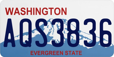 WA license plate AQS3836