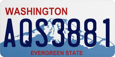 WA license plate AQS3881