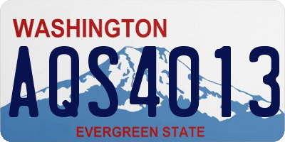 WA license plate AQS4013