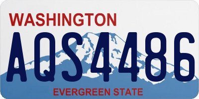 WA license plate AQS4486