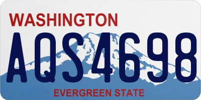 WA license plate AQS4698