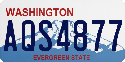 WA license plate AQS4877