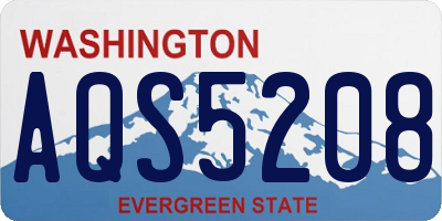 WA license plate AQS5208