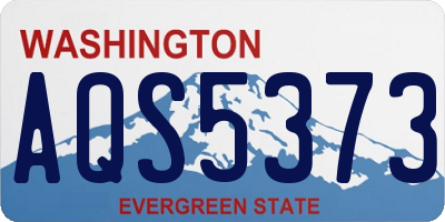 WA license plate AQS5373