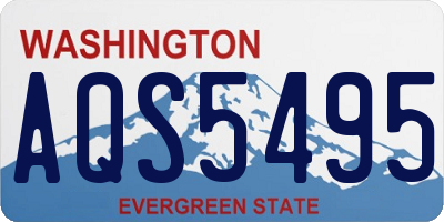 WA license plate AQS5495
