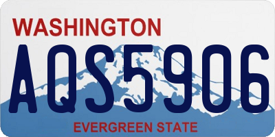 WA license plate AQS5906