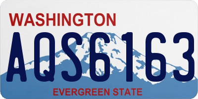 WA license plate AQS6163