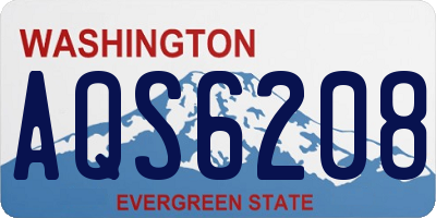 WA license plate AQS6208