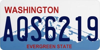 WA license plate AQS6219