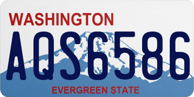 WA license plate AQS6586