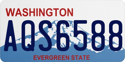WA license plate AQS6588