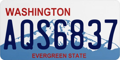 WA license plate AQS6837