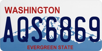 WA license plate AQS6869