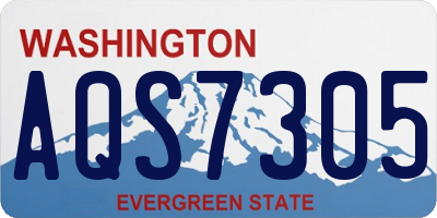 WA license plate AQS7305