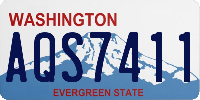 WA license plate AQS7411