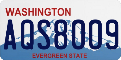 WA license plate AQS8009
