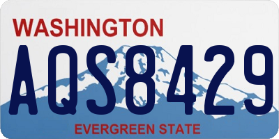 WA license plate AQS8429