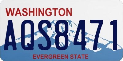 WA license plate AQS8471