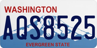 WA license plate AQS8525